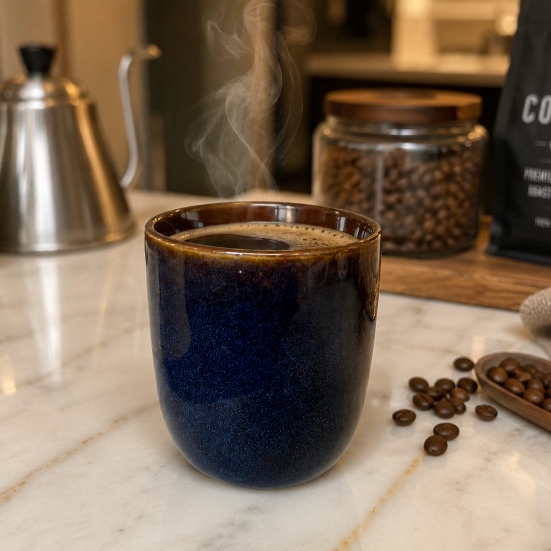 Deep Blue 200ml Coffee Cup