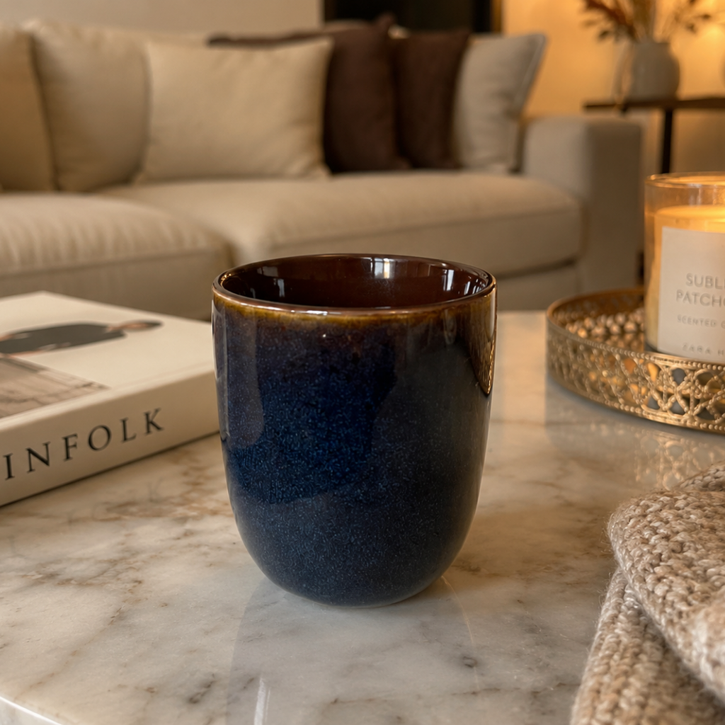 Deep Blue 200ml Coffee Cup