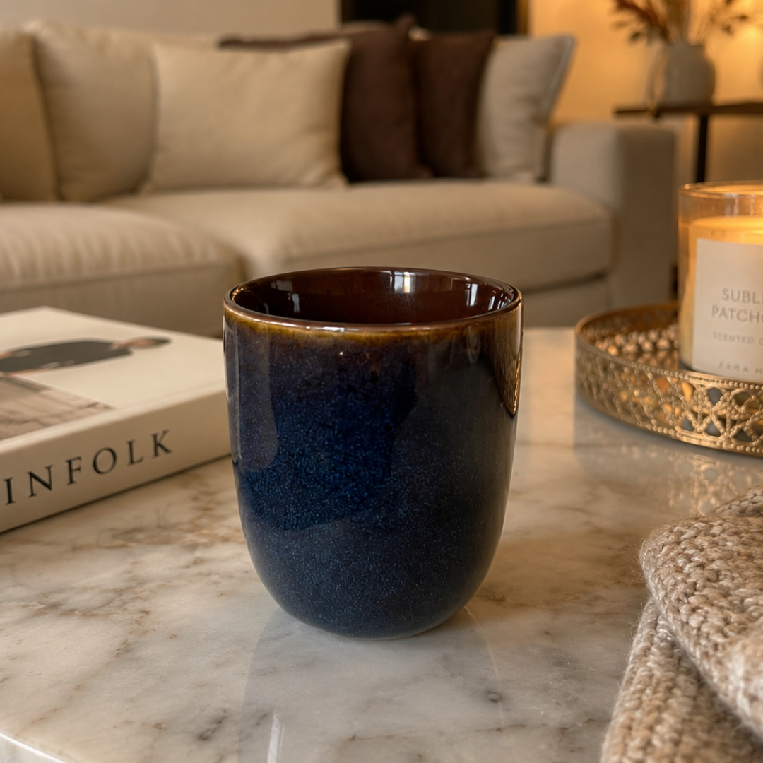 Deep Blue 200ml Coffee Cup