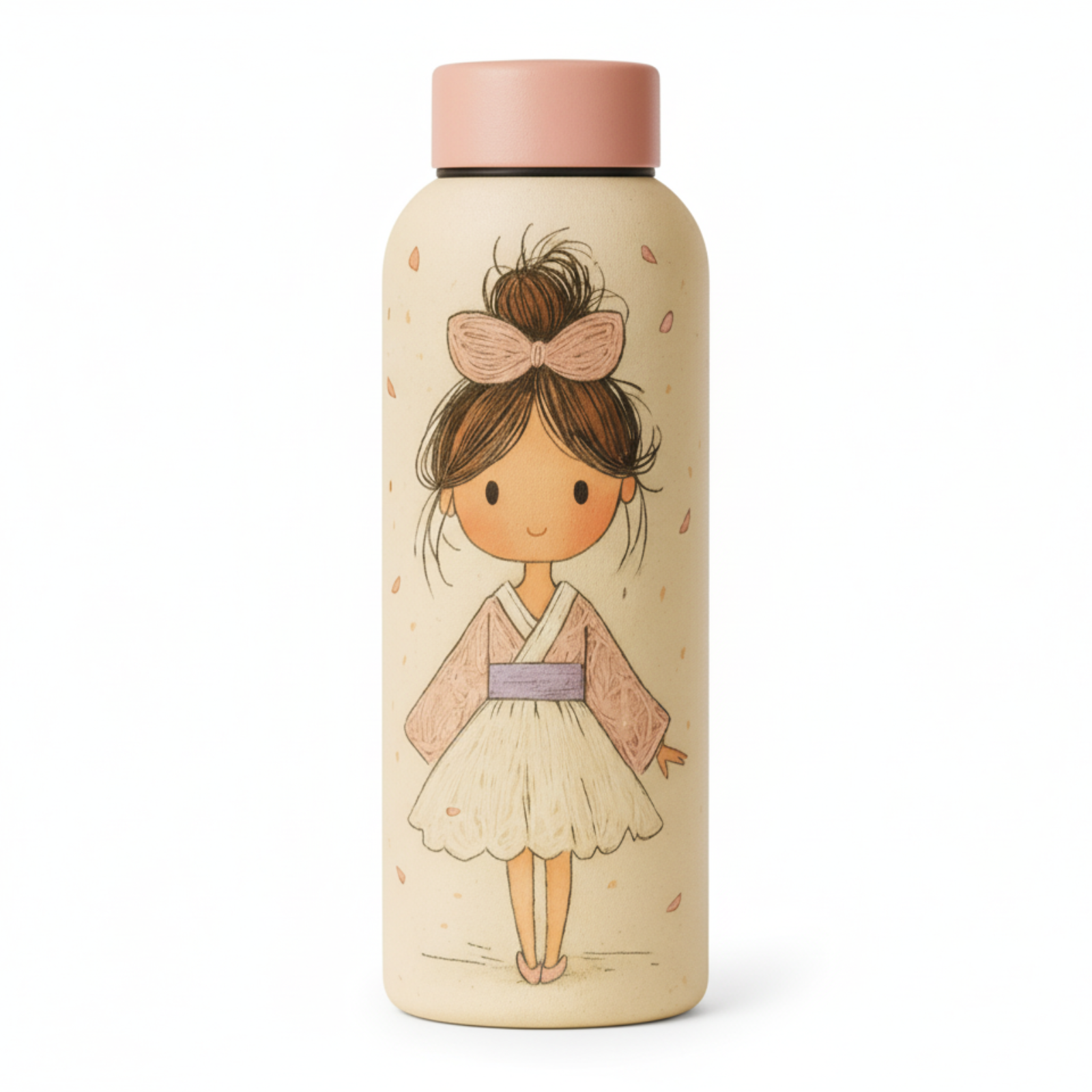 Cute Girl Bottle - Adorable Water Bottle for Kids & Teens