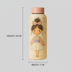 Cute Girl Bottle - Adorable Water Bottle for Kids & Teens