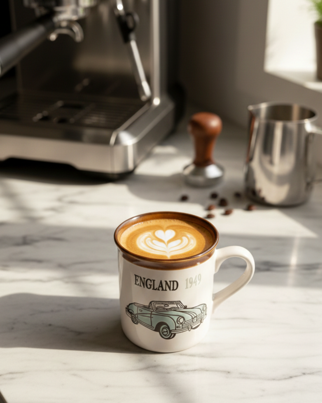 England 1949 Vintage Car Ceramic Mug – 310ml Coffee Cup