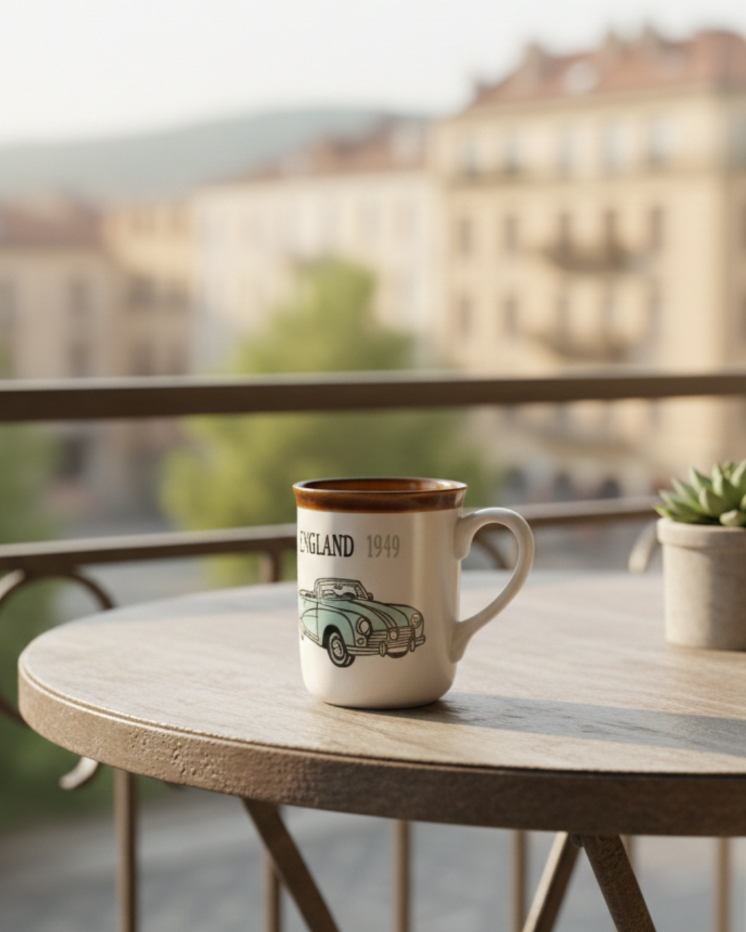 England 1949 Vintage Car Ceramic Mug – 310ml Coffee Cup