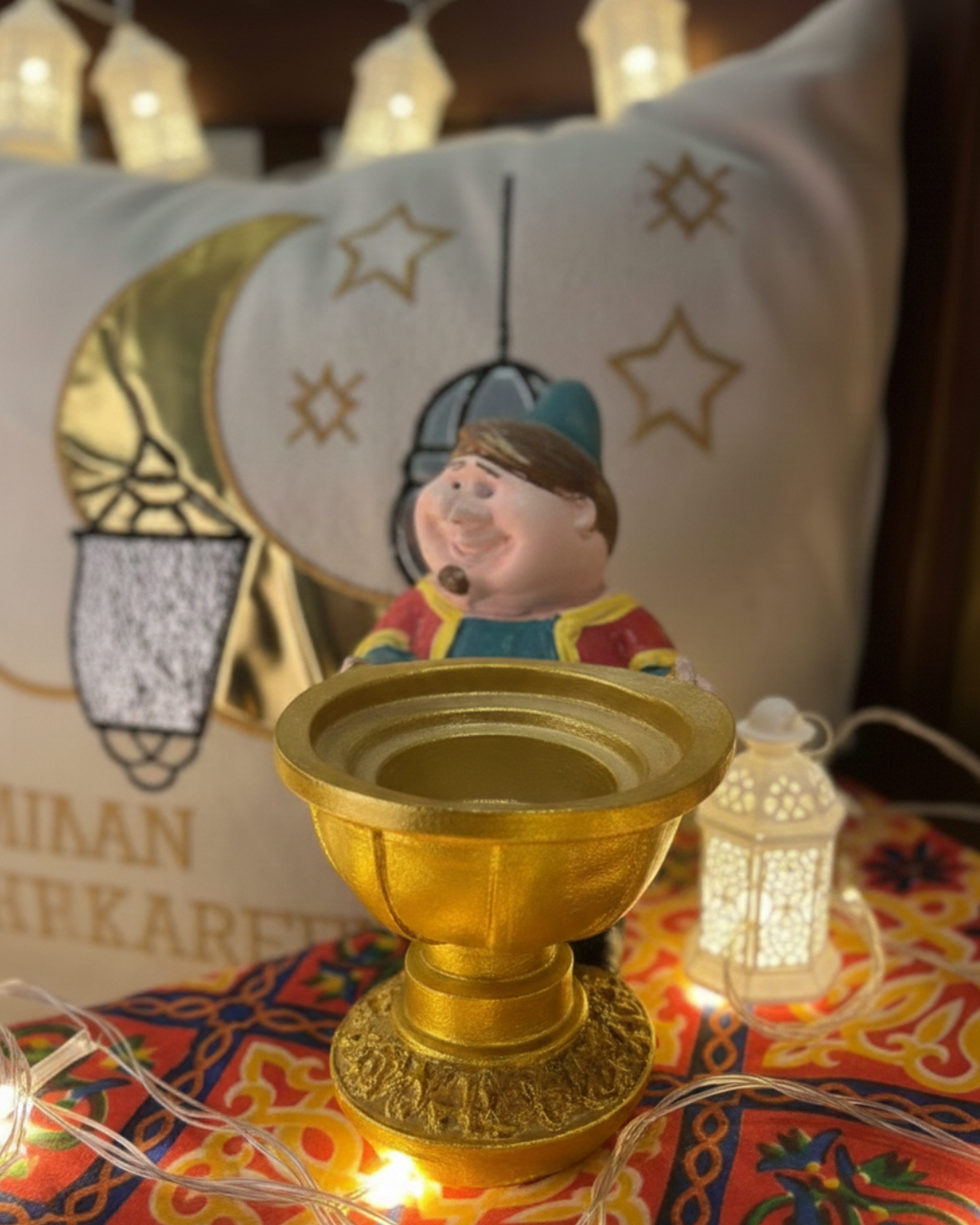 Handmade Fananes with Bakhoor Bowl – Ramadan Accent Piece