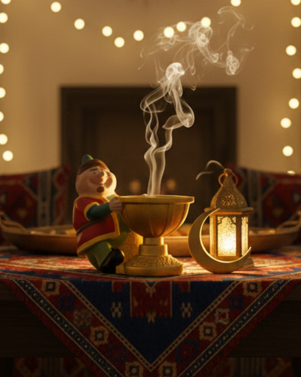 Handmade Fananes with Bakhoor Bowl – Ramadan Accent Piece