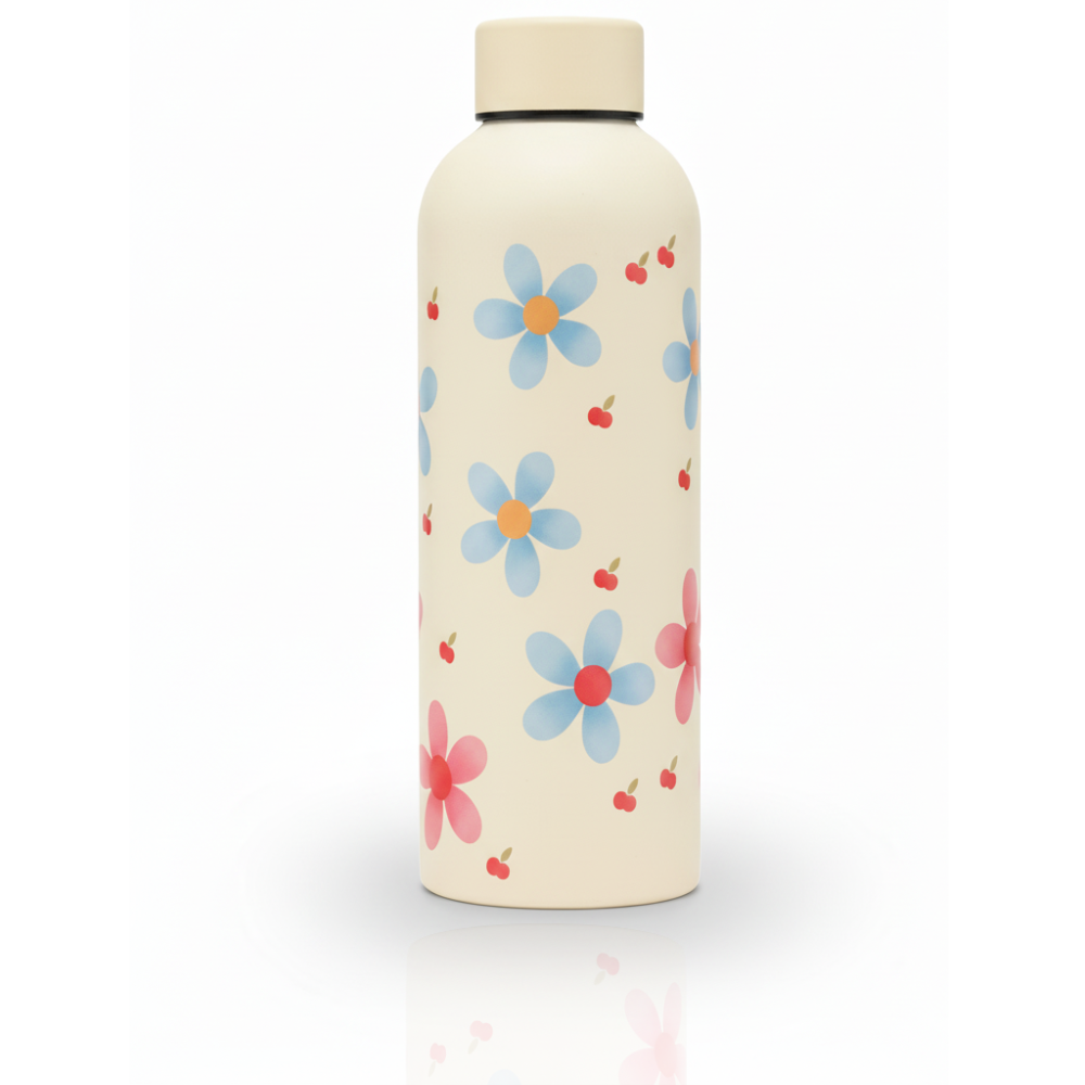 Floral Bottle - Elegant Flower Design Water Bottle