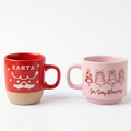 Cozy Holiday Espresso Duo 140ML – Santa & Pink Cup