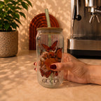 Luxury Coffee Glass Jar – Bamboo Lid & Straw
