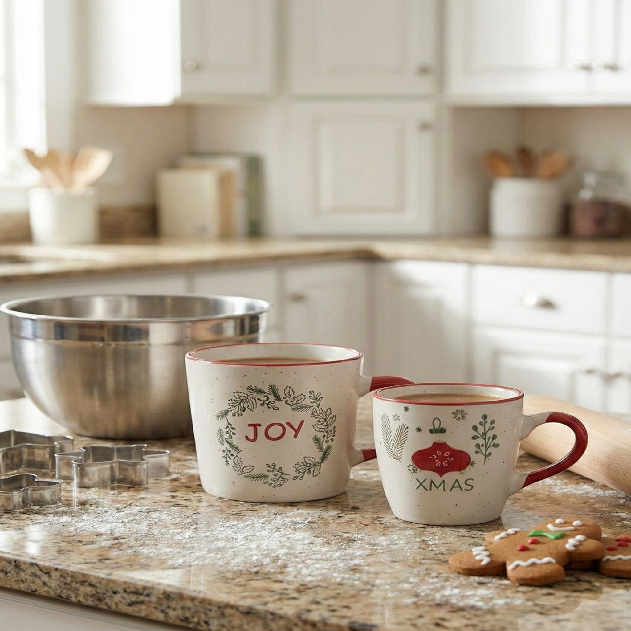 Handmade Ceramic Mug Set - Large & Medium