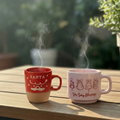 Cozy Holiday Espresso Duo 140ML – Santa & Pink Cup