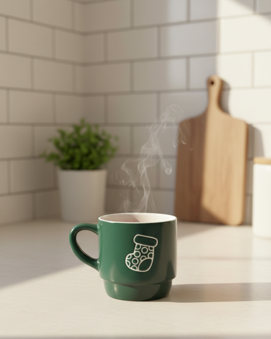 Green Christmas Stocking Cup – 310 ml Holiday Edition