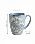 Handcrafted Floral Ceramic Mug – 500 ml