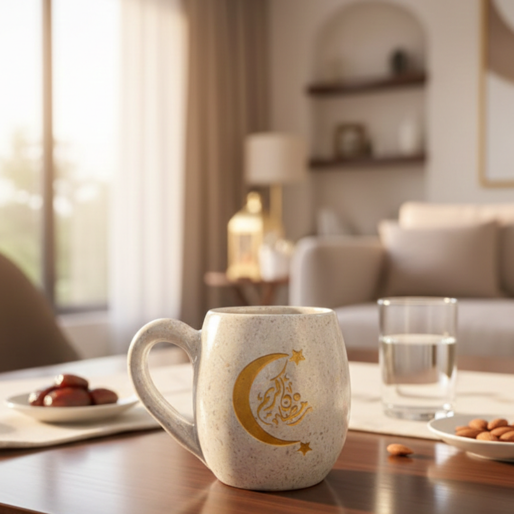 Handmade Pottery Crescent Mug 280ml