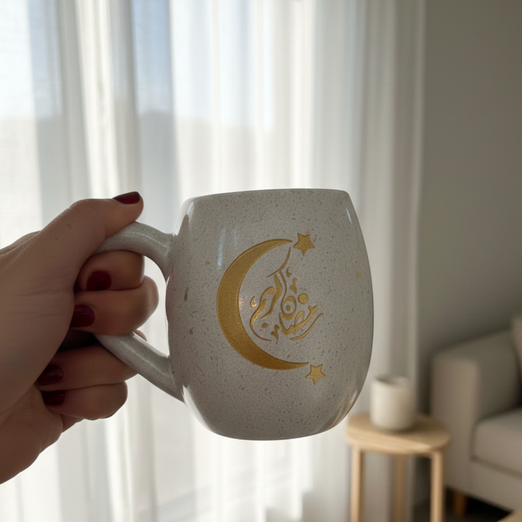 Handmade Pottery Crescent Mug 280ml