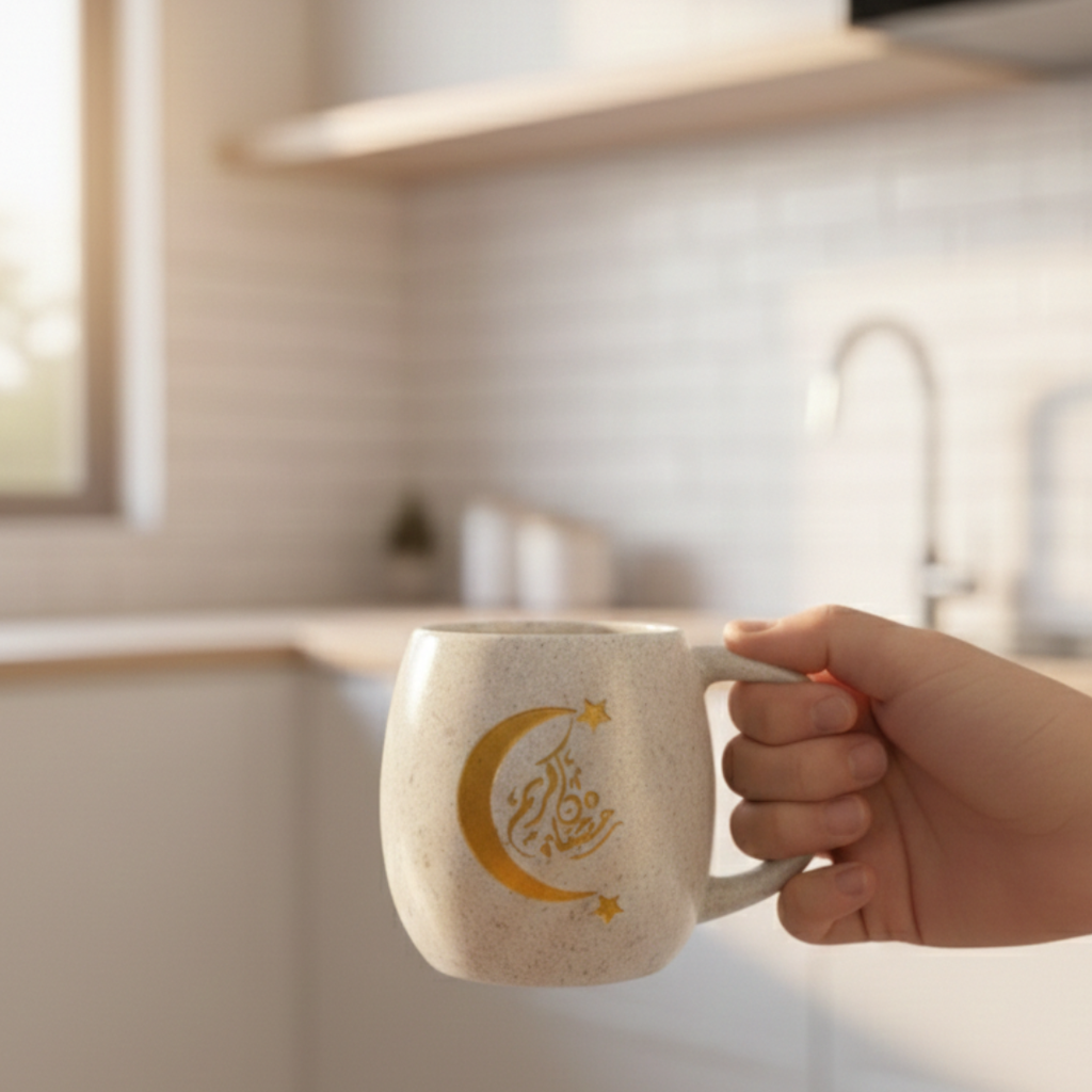 Handmade Pottery Crescent Mug 280ml