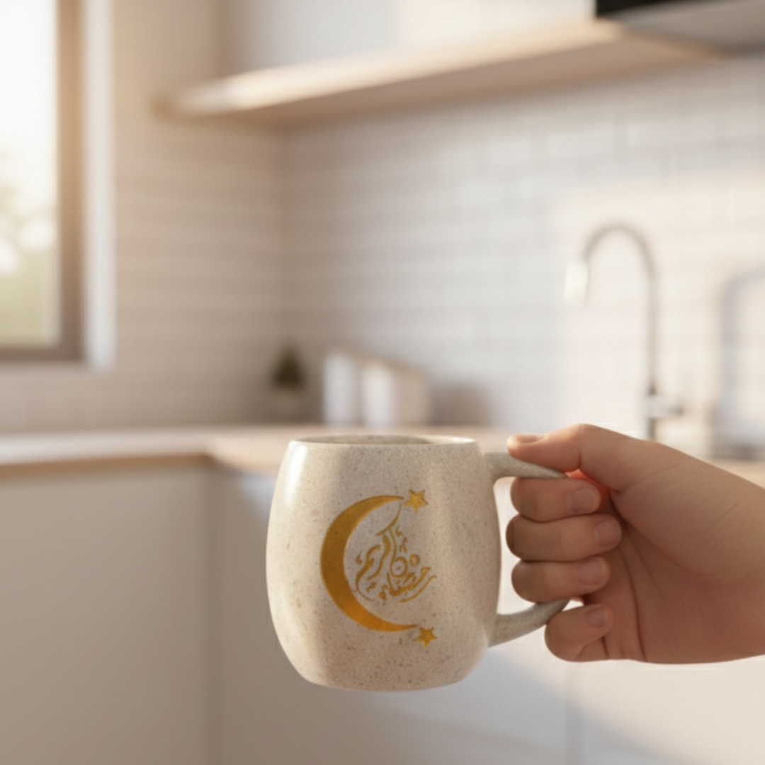Handmade Pottery Crescent Mug 280ml