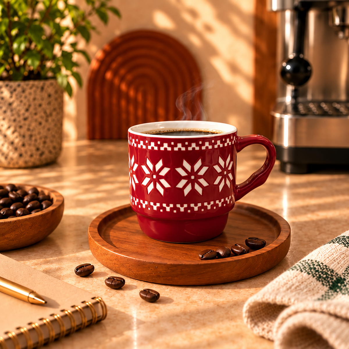 Nordic Snowflake Christmas Mug – 310ml - ceramic mug, view 4 of 4
