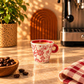 Christmas Doodles Espresso Cup, Red & Cream, 90ml by Gifteila