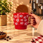 Ho Ho Ho Christmas Mug, Festive Red, 350ml – view 3