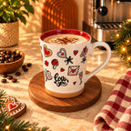 Love You Doodle Mug – White with Red Interior, 400ml – view 2