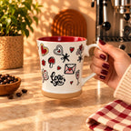 Love You Doodle Mug – White with Red Interior, 400ml – view 3