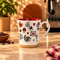 Love You Doodle Mug – White with Red Interior, 400ml by Gifteila