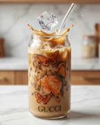 Luxury Coffee Glass Jar – Bamboo Lid & Straw