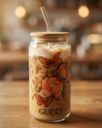 Luxury Coffee Glass Jar – Bamboo Lid & Straw