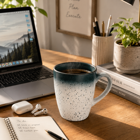 Minimalist Speckled Ceramic Mug – 350ml