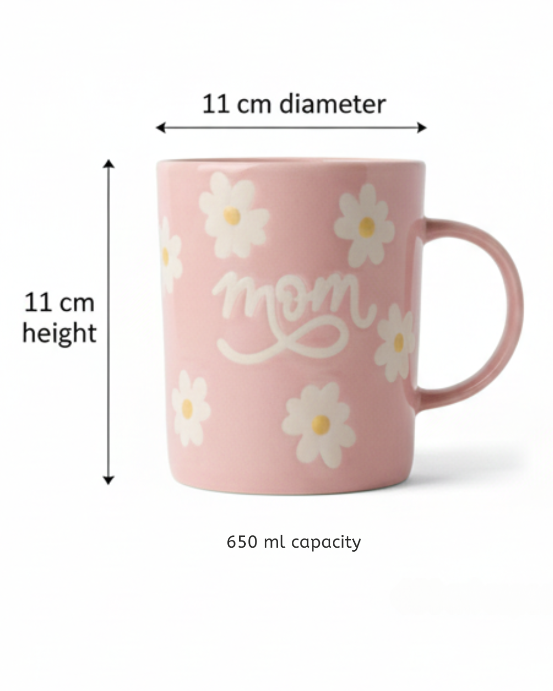 Mom Daisy Ceramic Mug – 650 ml