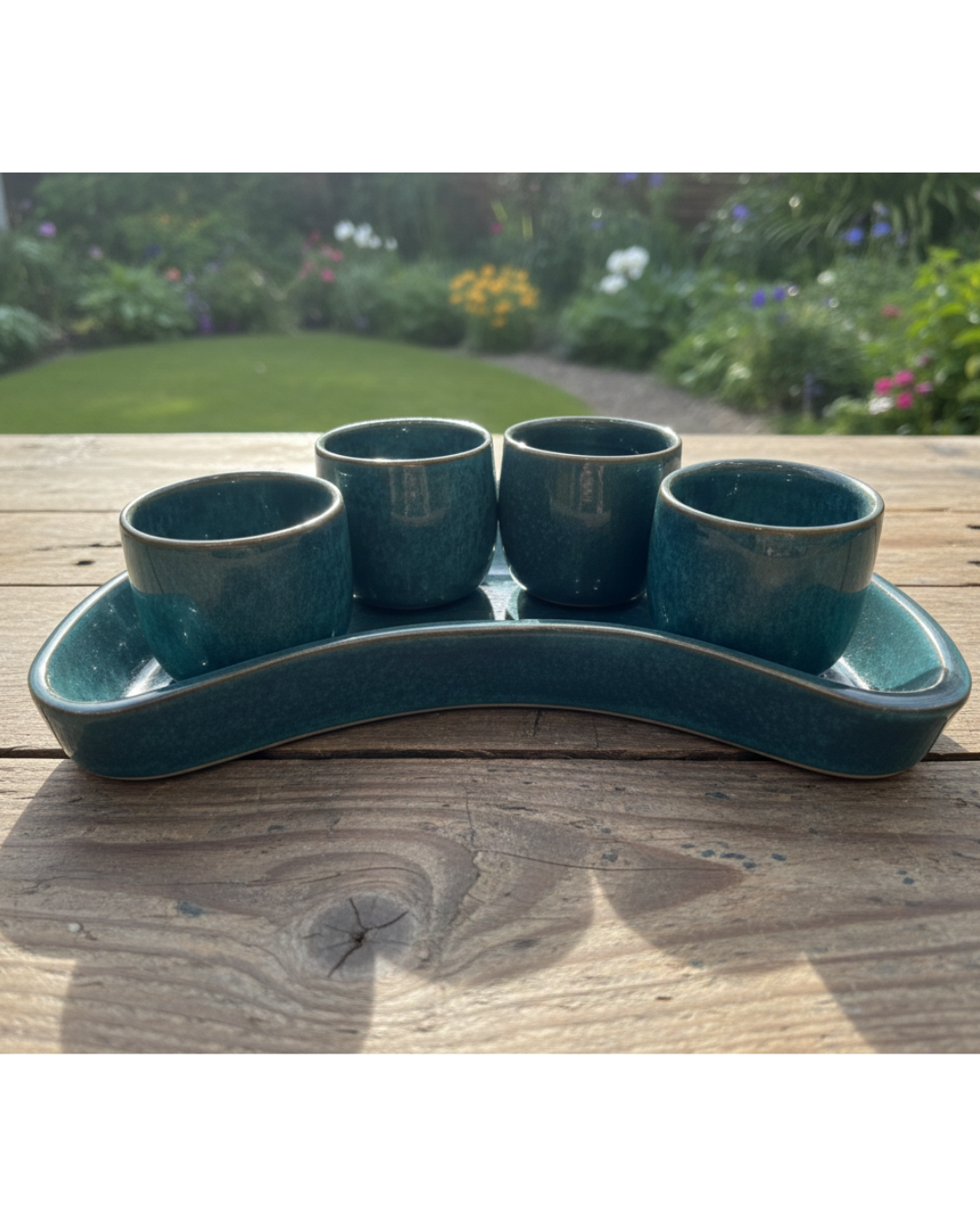 Ramadan Hilal Tray – 4 Cups Set
