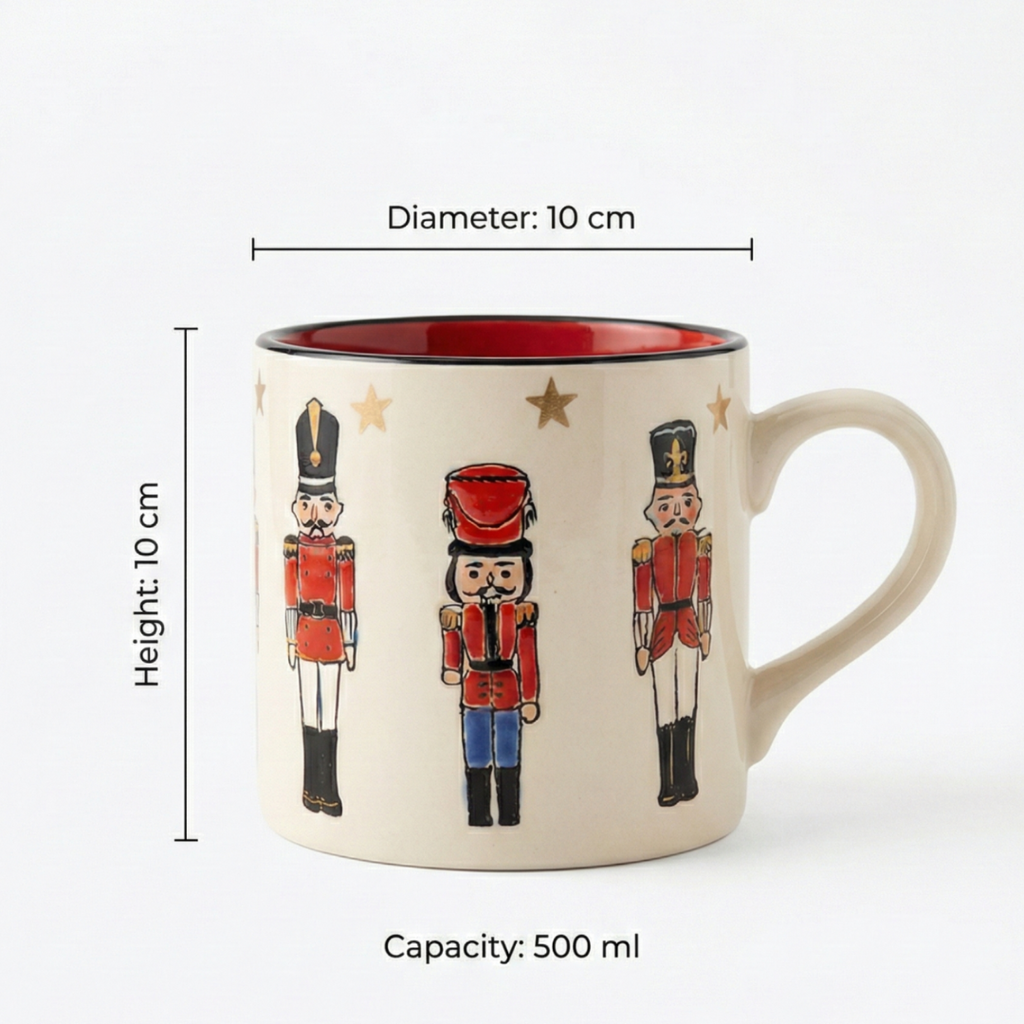 Nutcracker Holiday Mug – 500 ml Christmas Edition for Festive Cheer