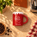 Ho Ho Ho Santa Mug, Red with Twisted Handle, 350ml – view 4