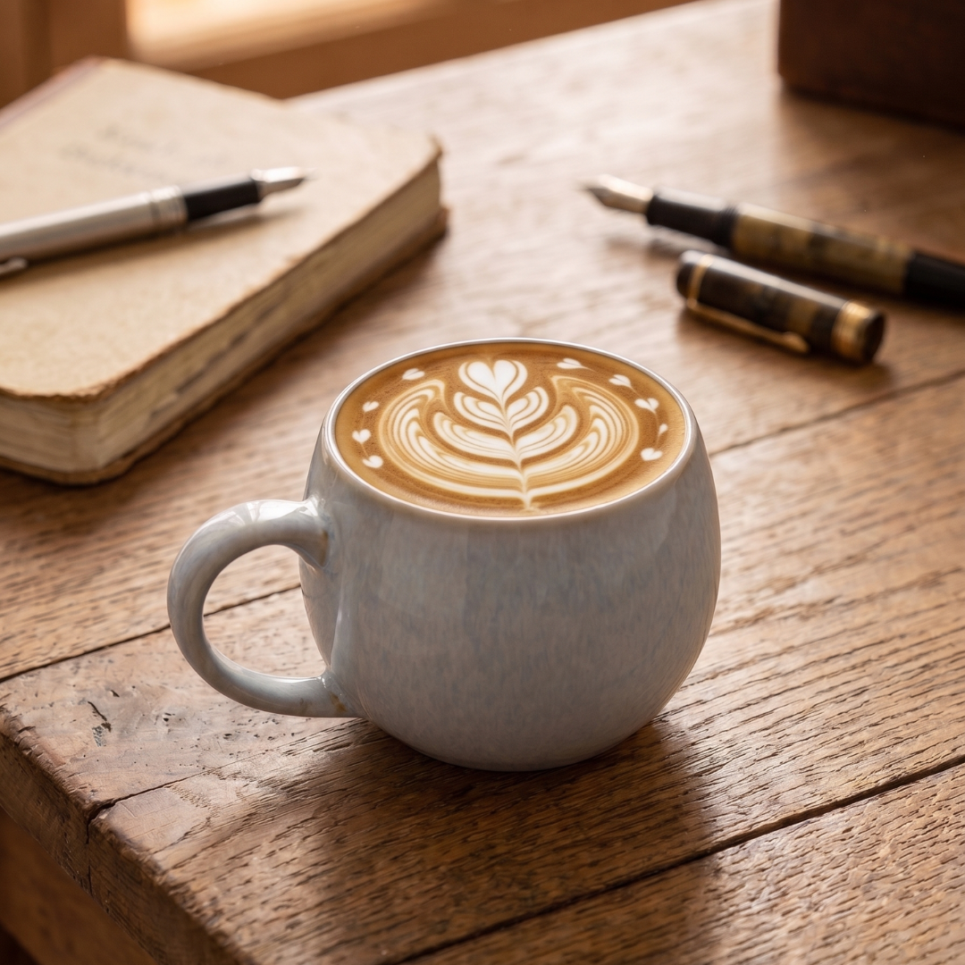 Premium Light Blue Glazed Mug (150ml)