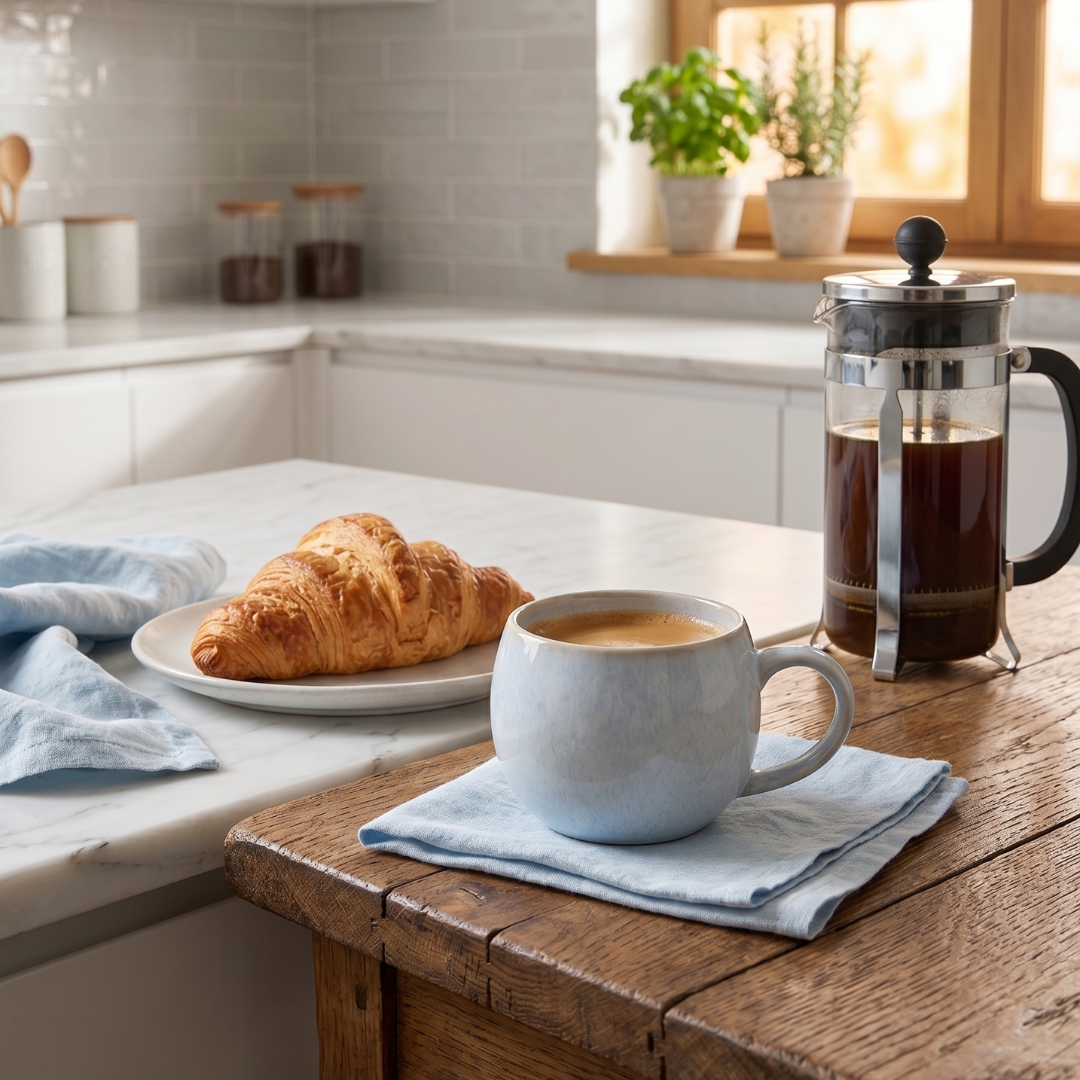 Premium Light Blue Glazed Mug (150ml)