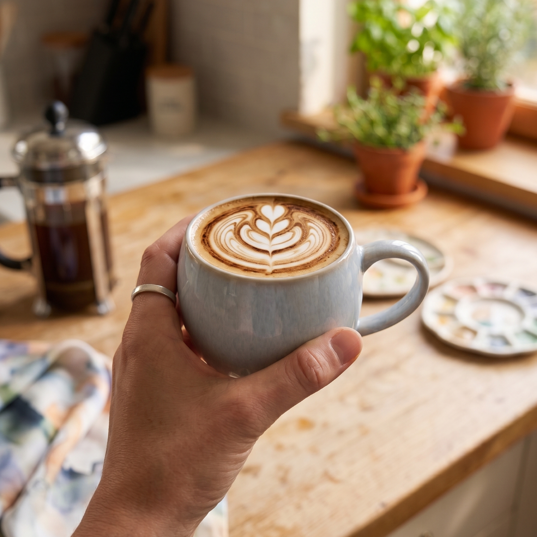 Premium Light Blue Glazed Mug (150ml)