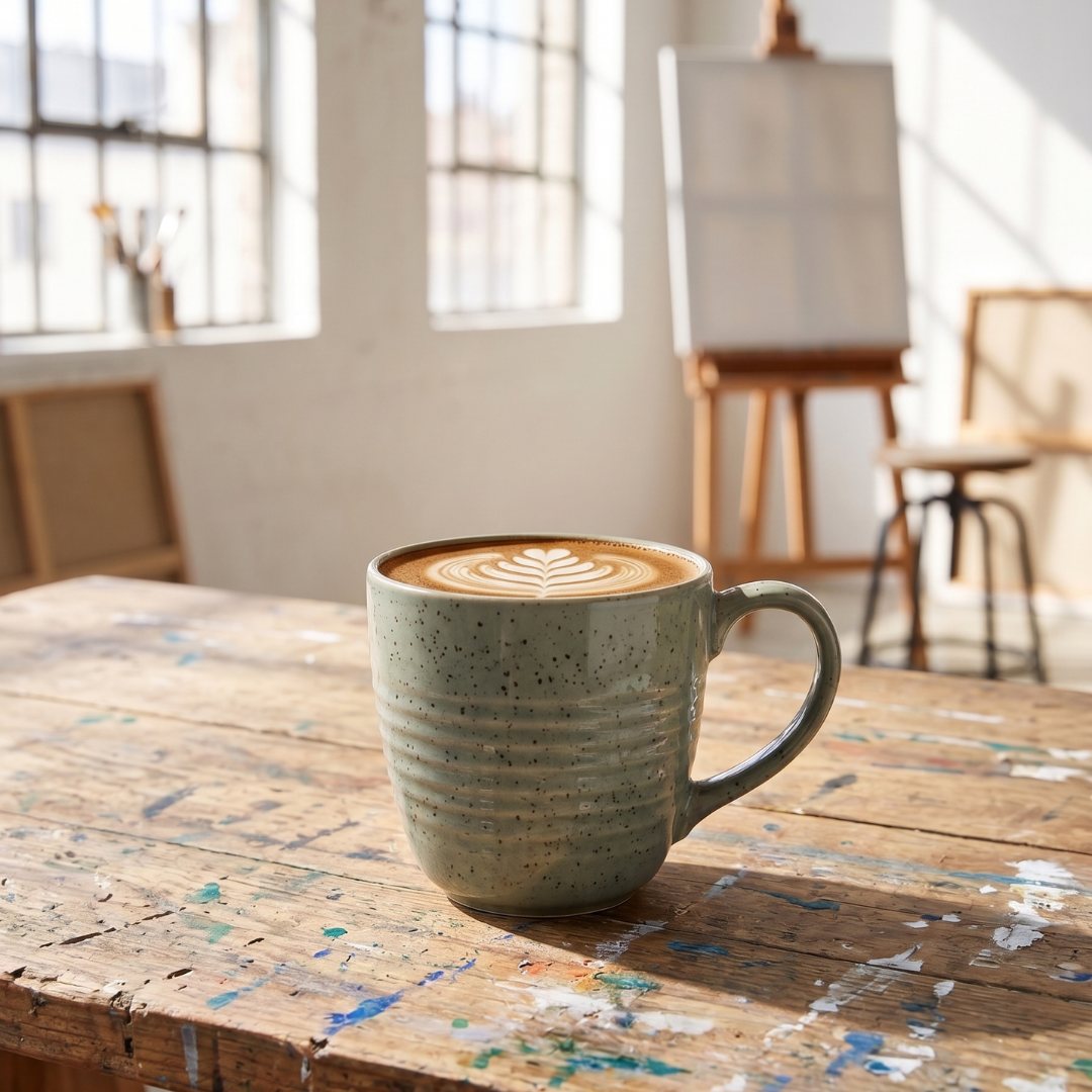Premium Sage-Green 280ml Ceramic Mug