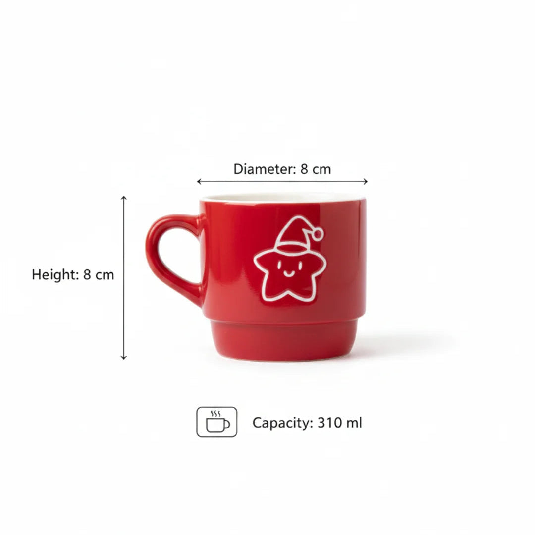 Christmas Star Mug – 310ml - ceramic cup, view 5 of 5