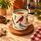 Garden Birds Mug – Cream with Teal Interior, 400ml – view 2