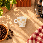 Golden Daisy Espresso Cup – White & Gold, 90ml – view 4