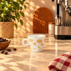 Golden Daisy Espresso Cup – White & Gold, 90ml – view 2