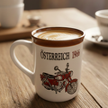 Vintage Osterreich Motorcycle Mug - Retro 1966 Ceramic Coffee Cup 310ml for Coffee Lovers