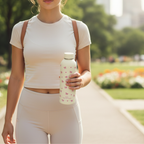 Creamy Bow Stainless Steel Bottle - Premium Insulated Water Bottle