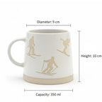 White Ski Silhouette Mug 350ml