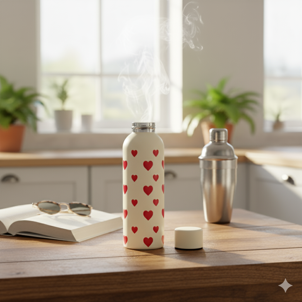 Heart Stainless Steel Bottle - Premium Insulated Water Bottle