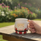 Handmade Christmas Santa Mug - Festive Holiday Coffee Mug