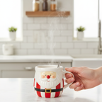 Handmade Christmas Santa Mug - Festive Holiday Coffee Mug