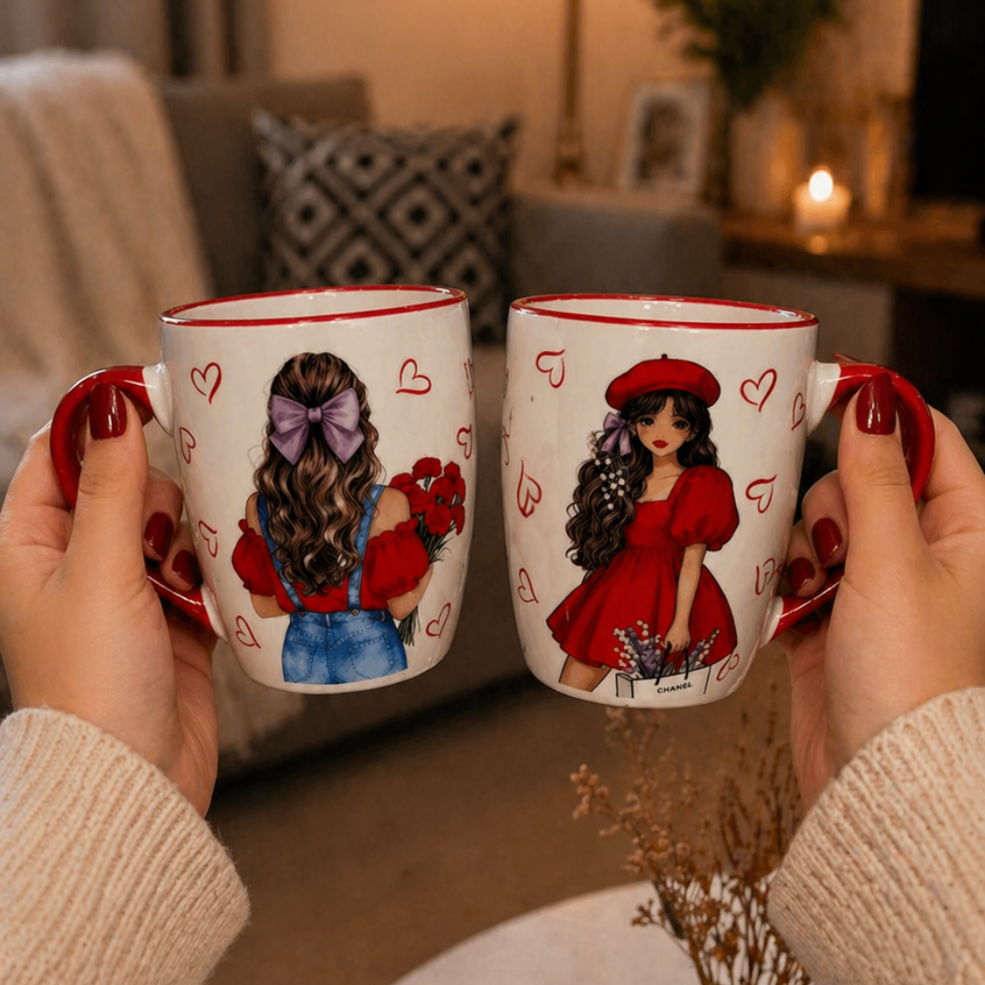 Premium Ceramic Mug Bundle – Set of 2 (330ml) | Multiple Designs