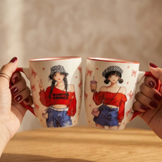 Premium Ceramic Mug Bundle – Set of 2 (330ml) | Multiple Designs