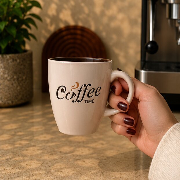 White Ceramic Coffee Mug 200ml